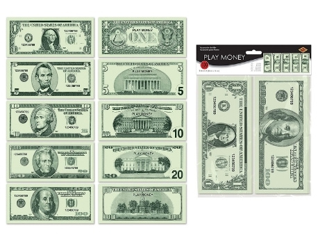 Beistle 200 Stack of U.S Dollar Real Prop Money- Luxury Prop Money