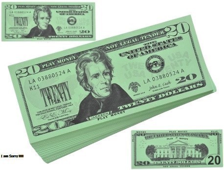 $20 Replica Bills for Pretend Like Real US Currency- Play Movie Money