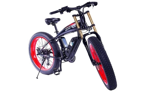 MZZK 7-Speed Wide Fat Tire Electric Mountain Bike